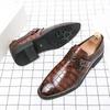 Hot New Monk Shoes Business Leather Laofers Men's Office Shoes Slip-on Shoes Leisure Banquet Shoes Wedding Shoes Plus Size 38-48