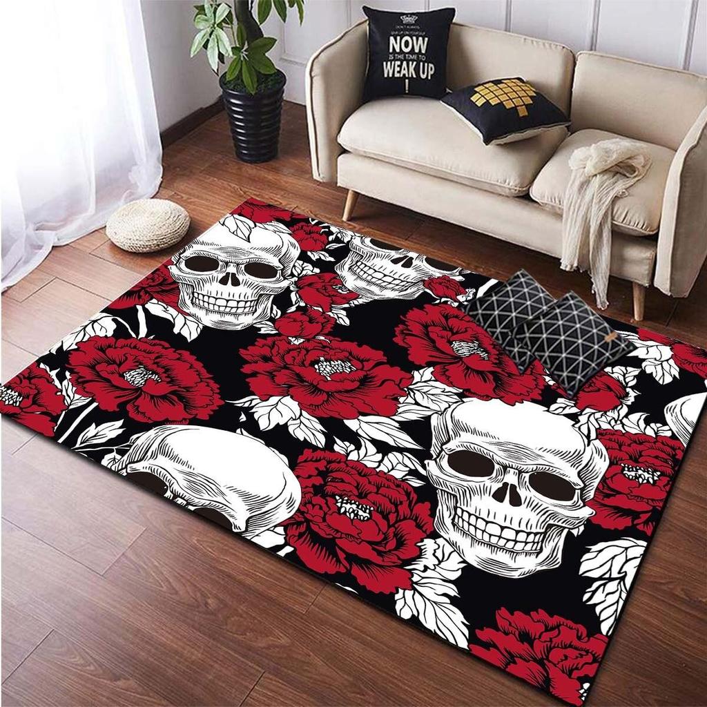 Ковер с черепом, противоскользящий ковер для гостиной, дома, внутренние коврики, ковер для спальни, дивана, ковер, домашний кухонный коврик