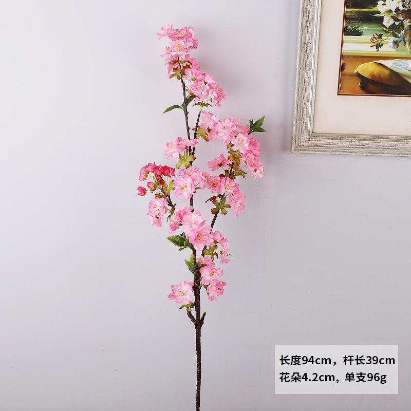 Pink silk cherry blossom simulation cherry blossom indoor desktop flower arrangement wedding flower arrangement fake flower