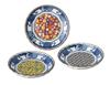 Marusan Kondo Plate Set Indigo Dye Komon Gift 07582 5-inch (3 Plates), Microwave-Safe, Pattern, Set,