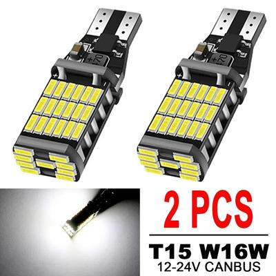 2/50 шт. Превосходные светодиодные лампы T15 W16W 45 SMD 4014 для автомобиля, Canbus, лампы заднего хода, стоп-сигнал, фонари заднего хода, лампа заднего хода