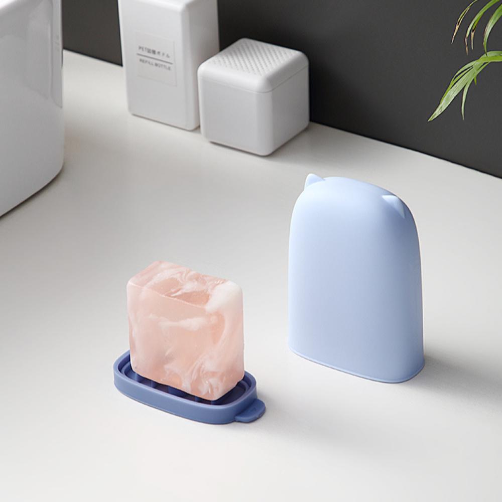 Sealed Travel Soap Box Silicone Portable Soap Tray Portable Soap Storage Dishes