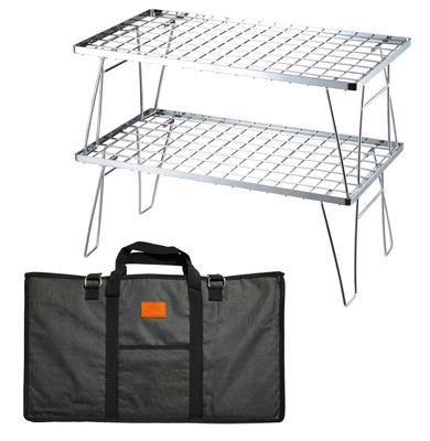 Кемпинговая стойка Moon Field Rack Ground Rack из нержавеющей стали с сумкой для хранения Основной блок, комплект из 2 предметов T-230A T-230A-2T