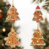 Charming Holiday Interior Decoration Gingerbread Christmas Tree Pendant Double-sided Acrylic Hanging Ornament for Decorative Party Favors Home Decor