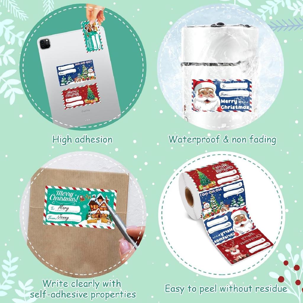 240pcs Christmas Gift Tags - Gift Tags For Christmas Presents - For Women Men Kids - Christmas Wrapping Paper - Christmas Decorations -