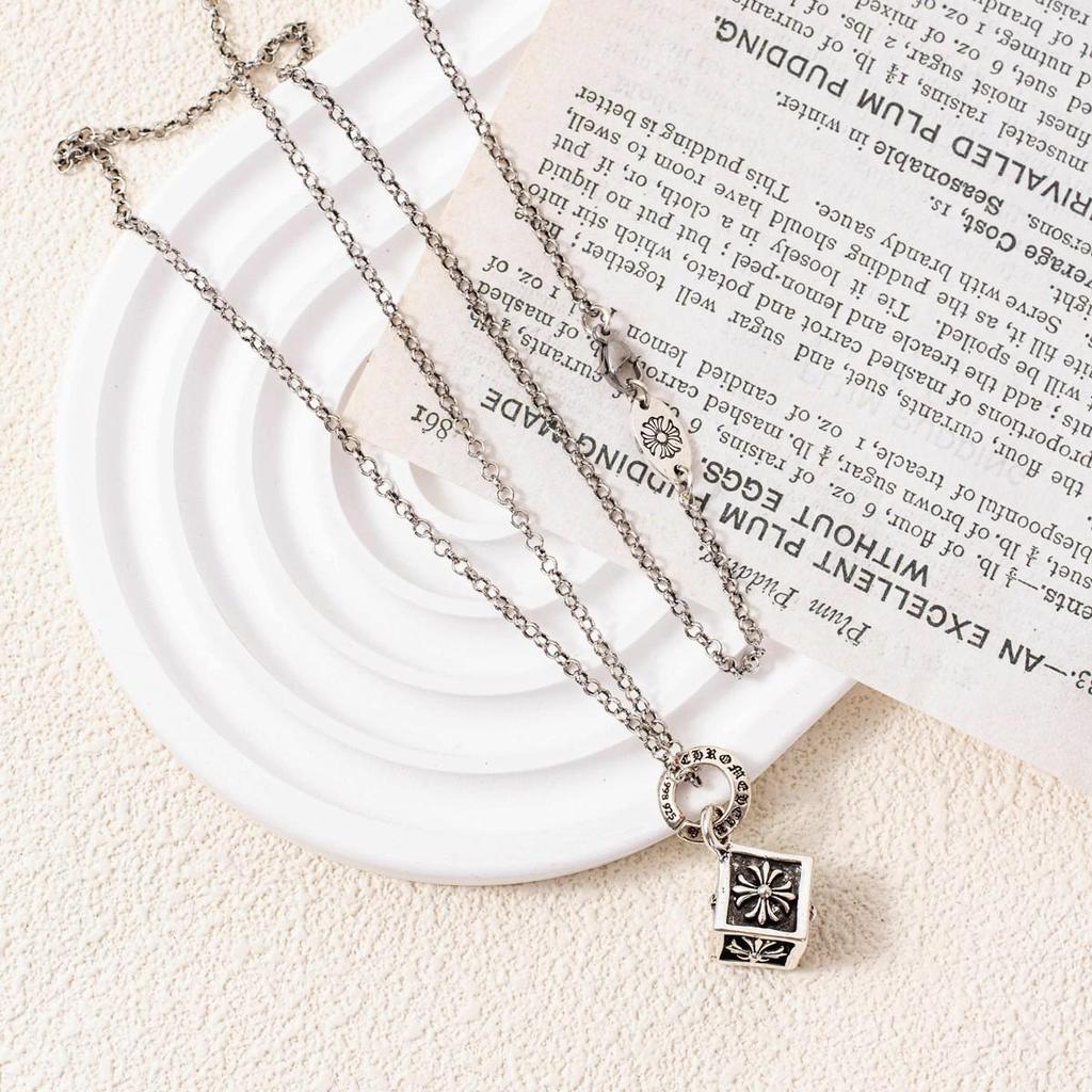 K-Heart Плетеный кулон-куб: Панк Хип-Хоп Цепочка для свитера для мужчин и женщин