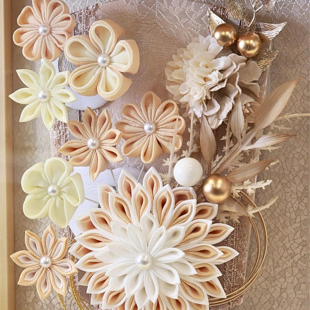 7 Hagoita Battledore Case Hinoki Wood Milk Tea Tsumami Zaiku Hair Acrylic M2612 No. Decoration, Frame, Design, Ornament, Case, 28.6cm Tall,