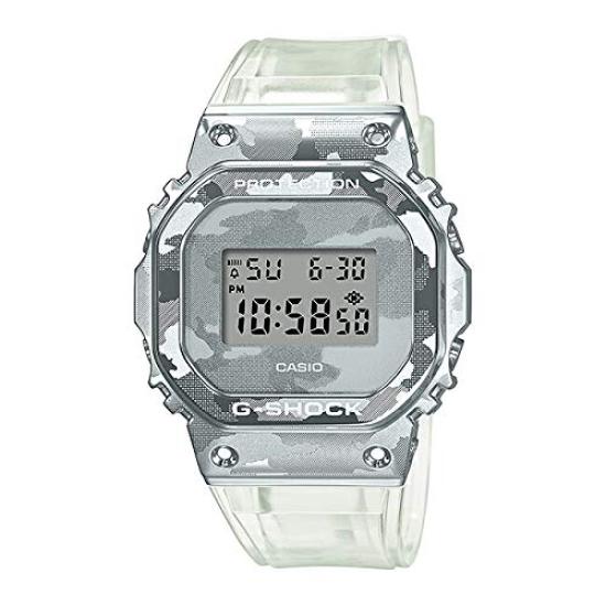 Товар CASIO Часы Casio для детей, мальчиков, цифровые, водонепроницаемые, белые, серебристые, камуфляжные, камуфляжные, скелетонированные, G-SHOCK, G-Shock GM-5600SCM-1, мужские