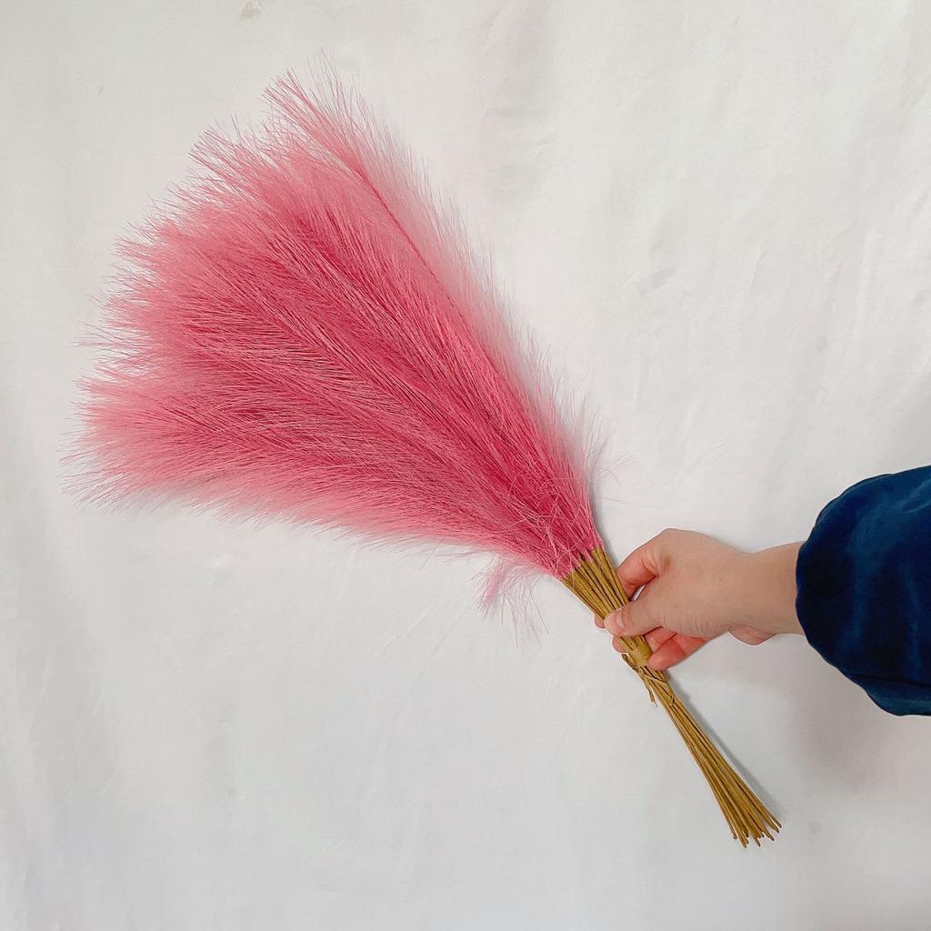 55CM 5/10/20PCS Fluffy Pampas Grass Boho Decor Flower Fake Plant Reed Simulated Wedding Party Home Decoration Artificial Flowers