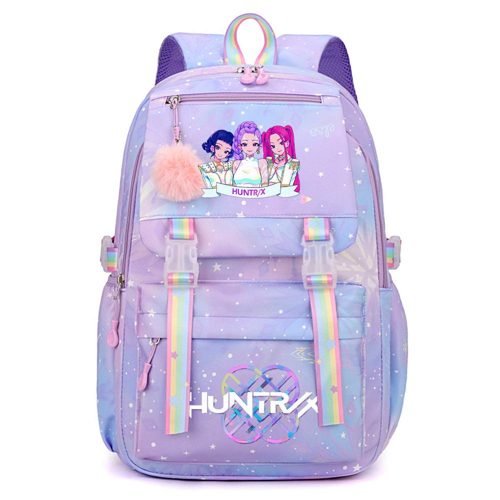 Anime K-Pop Demon Hunters Printed Large Capacity Waterproof Backpack Teenger Student Girl Boy Schoolbag Bookbag Women Waterproof Travel Bag Rucksak