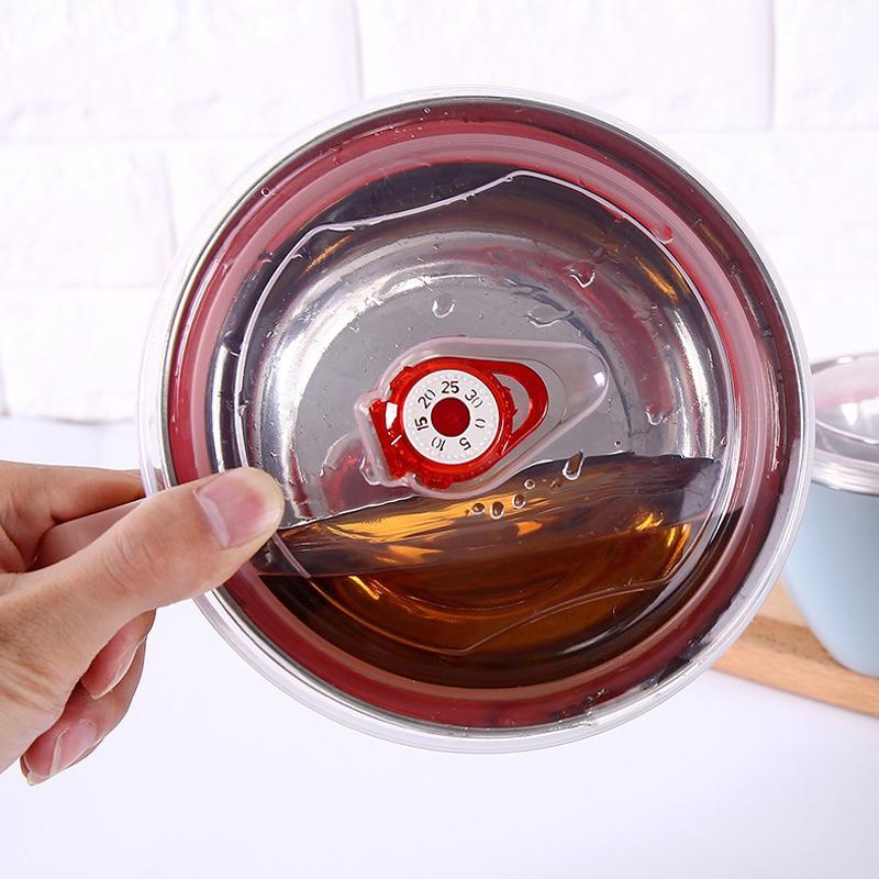 Миска из нержавеющей стали с ручкой, однотонная, антипригарная, для смешивания лапши быстрого приготовления, с крышкой, кухонная утварь, пищевой аксессуар