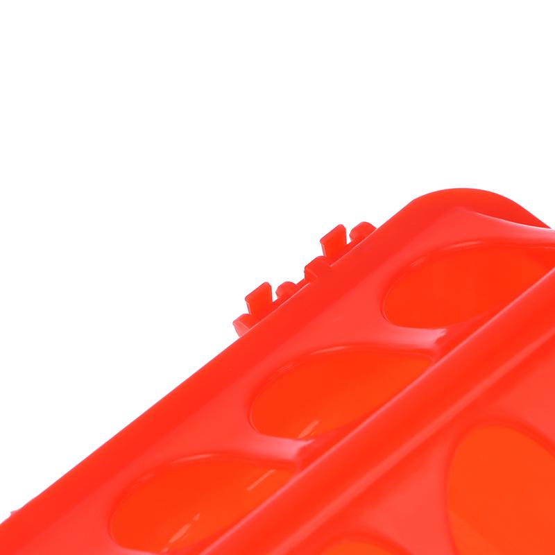 1Pc Double Row 12/18 Holes Poultry Ground Feeder Plastic Clamshell Feeding Chicken Groove Farm Breeding Supplies