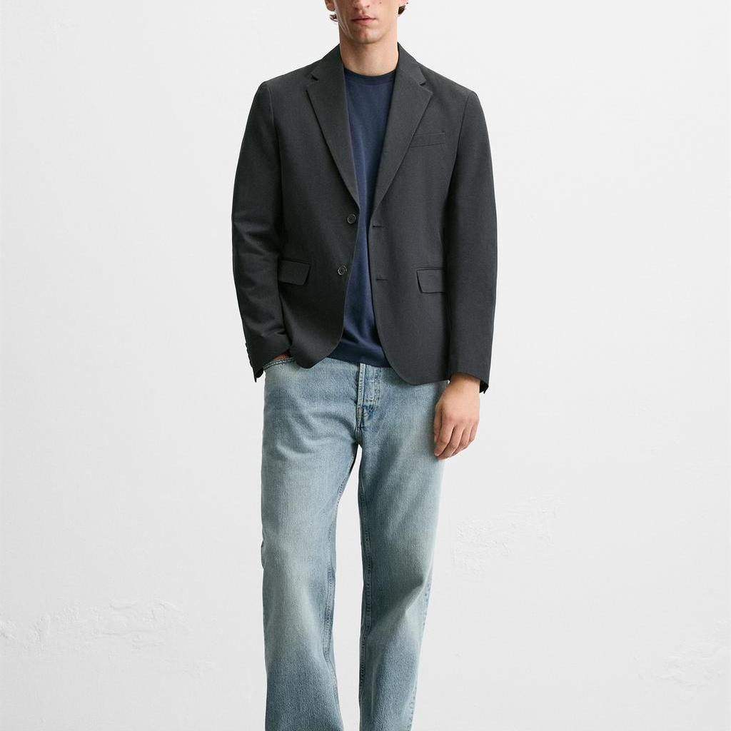 Zara Деловой костюм Мужской костюм Воротник Умеренный Деловой костюм 01564333-35