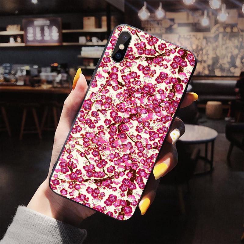 Чехол для телефона с японскими винтажными обоями для iPhone 6 plus 7 8 8plus 11 Pro X XS XR MAX 5 5S SE 2020, мягкая задняя крышка из ТПУ, чехол