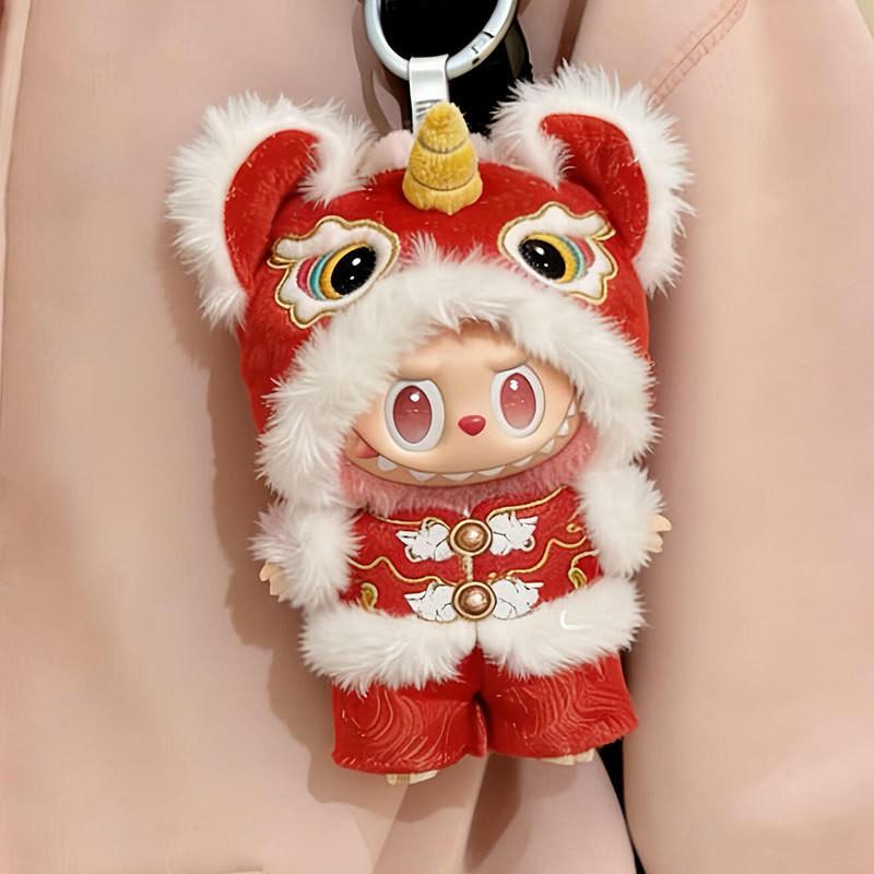 15cm Doll Outfit Set Red Yellow Lion Dance Costume BJD SD Dolls Collectible Fashion Accessory