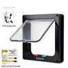 Dog Cat Flap Door with 4 Way Security Lock Flap Door for Dog Cats Kitten ABS Plastic Small Pet Gate Door Kit Cat Dogs Flap Doors