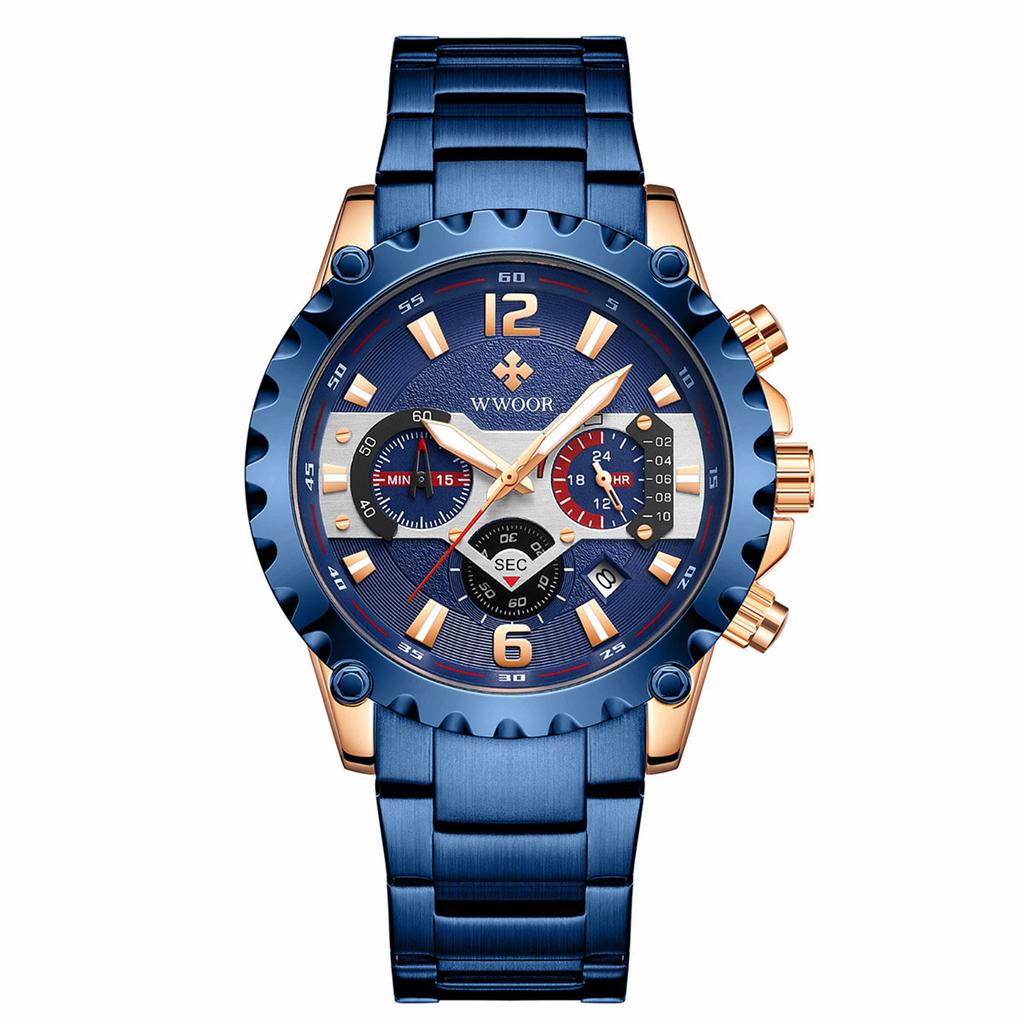 Мужские водонепроницаемые светящиеся наручные часы-будильник для бега