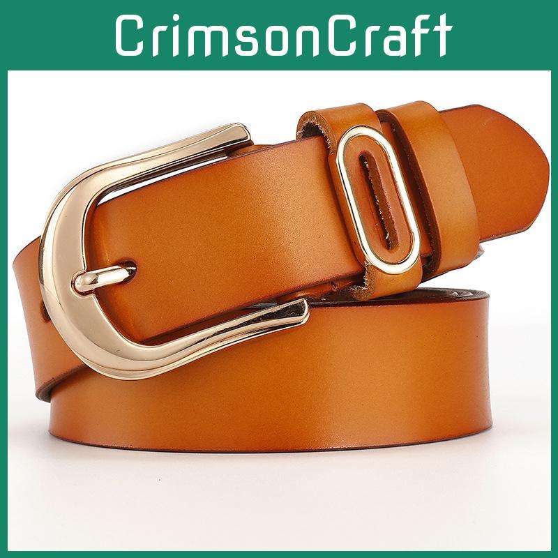 Leather Belt For Women With Alloy Pin Buckle And Trendy Design For Daily Fashion