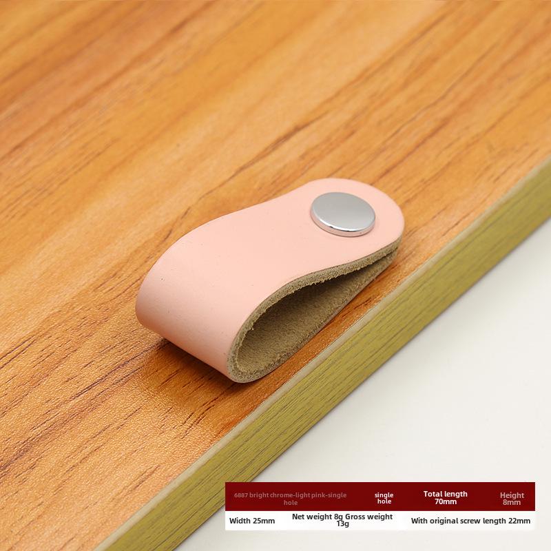 Кожаная ручка для шкафа, ящика, винного ящика и т. д. - акценты из цинкового сплава