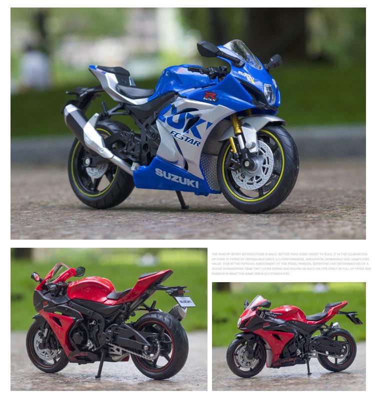 1:Модель-игрушка мотоцикла Aprilia RSV4 из сплава GSX в масштабе 1:12