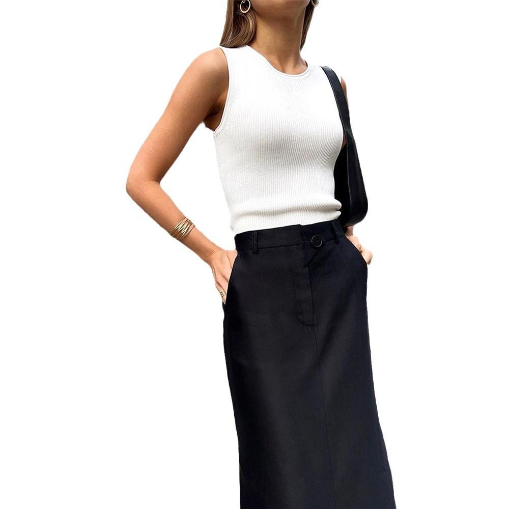 Women's Autumn and Winter High Waist Temperament Commuter Split Half-body Skirt
