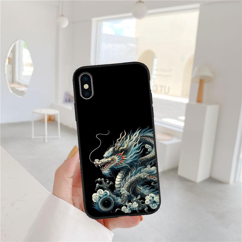 LO25 Чехол-накладка 'Китайский Дракон' для iPhone SE X XS XR 11 16E 17 Pro Max Air 8 7 6 6s Plus