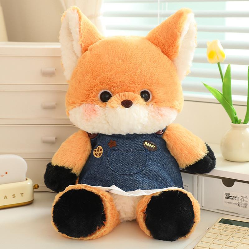Forest Little Run Fox Plush Toy Cute Lamb Husky Rabbit Wolf Doll Gift Children