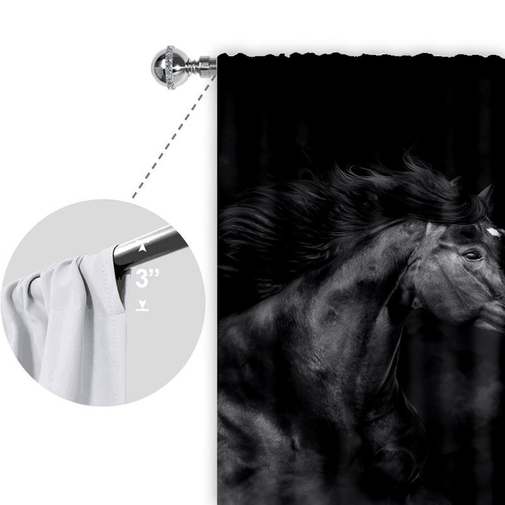 2 шт. Черно-белый Жеребец, Кабинет Кухня Гостиная Комната в общежитии Верх с кулиской Оконные шторы, Спальня