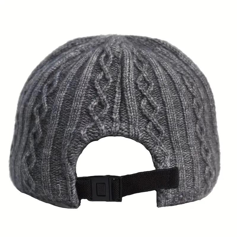 Trendy Knitted Baseball Cap For Men And Women - Autumn/Winter Trendy Fashionable Peaked Hat, Multi Use All Purpose And Warm