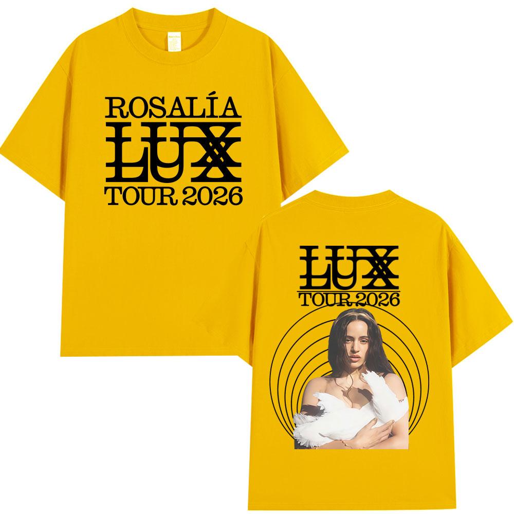 Rosalia LUX Tour 2026 T Shirts Unisex Women Clothing Casual Cotton Oversized T-shirt Fashion Harajuku Short Sleeve O-Neck T-shirts