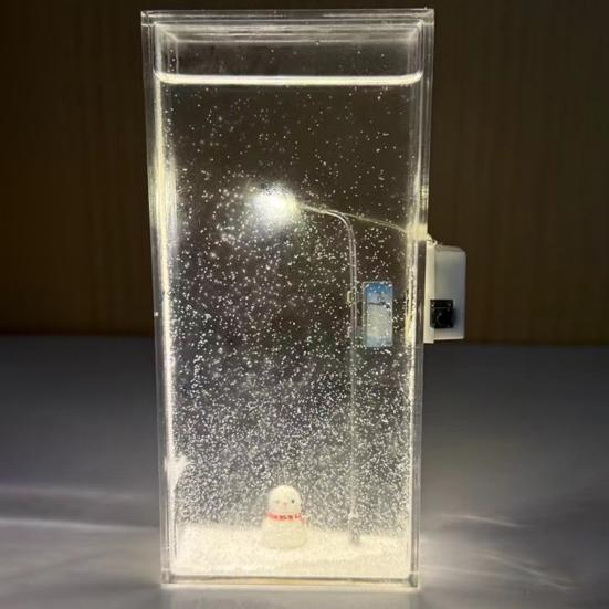 DIY Snow Scene Light Уличный фонарь Снежинка Лампа Комплект Настольный Самостоятельная Сборка Снежный Пейзаж Ночной Светильник Подарок для Друзья