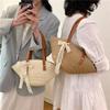 Women Braided Basket Clutches Top-Handle Bag Large Straw Portable Shoulder Bag Summer Beach Purses Shopper Satchel Quality