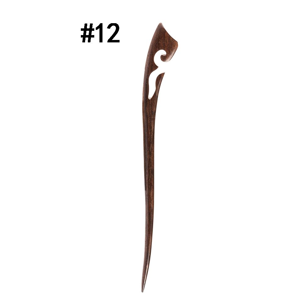 Women Sandalwood Carved Handmade Hairpin Chopstick Hair Stick Styling Tools Hair Accessories