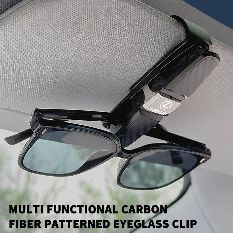 GEFF2 For Lexus Carbon Fiber Car Interior Sun Visor Sunglasses Clip Eyeglasses Holder IS350 ES350 IS250 IS460 IS220h IS300 LX570