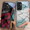Геометрический узор для Samsung Galaxy A15 5G 54 4G 51 50 24 35 90 71 12 51 53 52S 80 22 34 Черный чехол для телефона из закаленного стекла