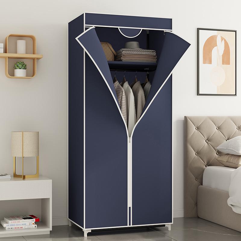 Простой шкаф с тканевым чехлом, полкой для обуви, тумбой для обуви и чехлом для сушилки