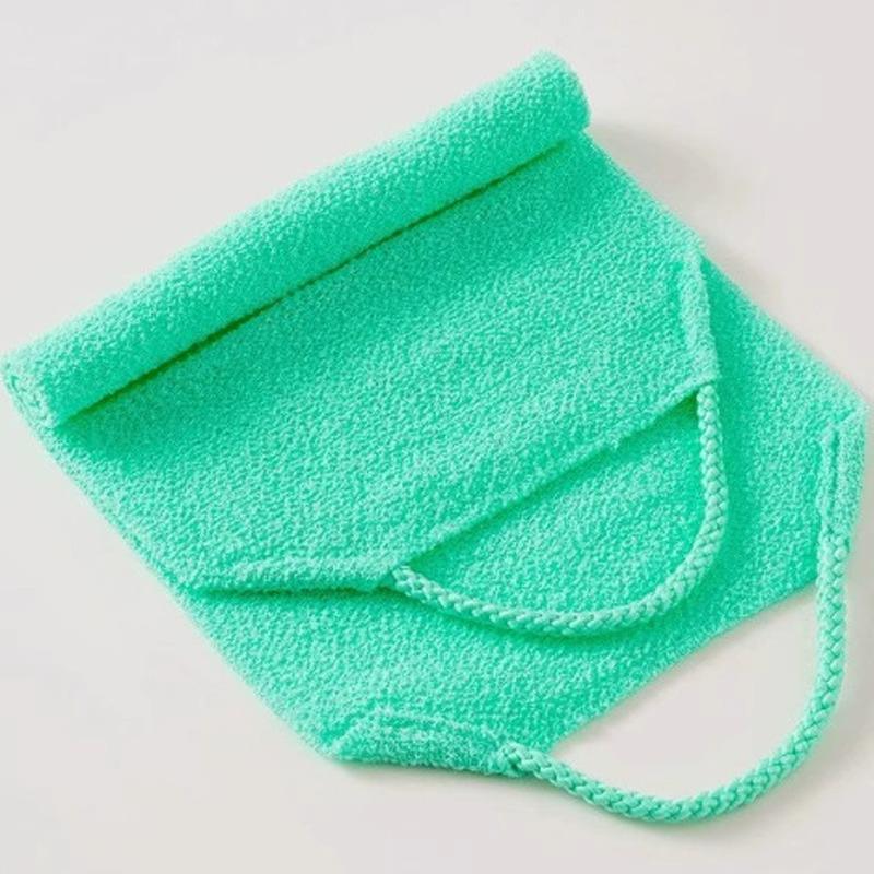 Двусторонняя мочалка для спины для мужчин и женщин - Отшелушивающая длинная лента для удаления грязи и ила