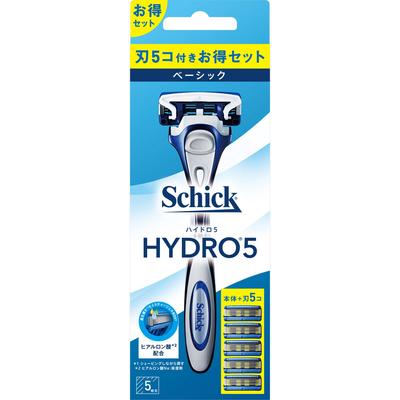 Sic japan Schick Hydro 5 Basic Combo Pack с лезвиями + 4 сменных лезвия Держатель для мужских бритв для мужчин Будьте осторожны, чтобы не пораниться при замене