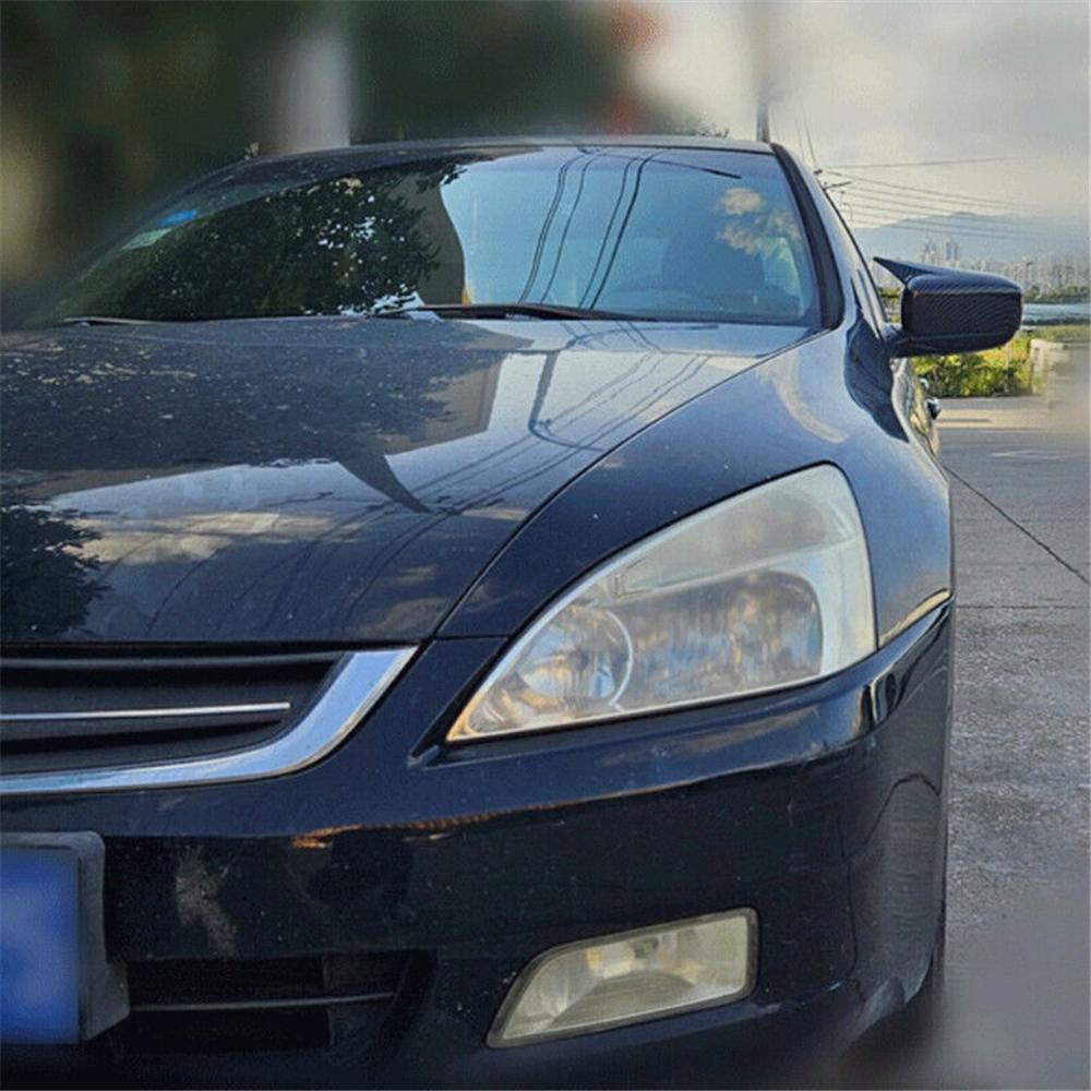 Пара крышек зеркал заднего вида из углеродного волокна черного цвета для Honda Accord 7-го поколения 2003-2007