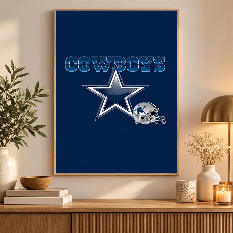 Dallas Cowboys Diamond Painting Kit 5D Full Drill DIY Diamond Mosaic Wall Art Home Decor