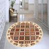 Моющийся круглый ковер с принтом LNA7345-HT648