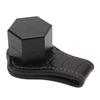 Billiard Chalk Holder Aluminum Alloy Magnetic Hexagonal Portable Pool Cue Chalk Box with Leather Clip for Snooker Tool Billiard Accessories