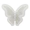 Pearl-embellished Butterfly Design Pearl Shoe Accessories Unisex White