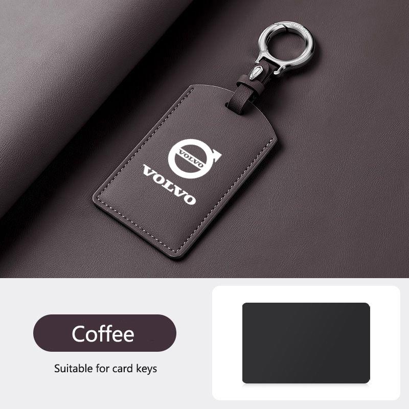 Кожаный чехол-кошелек для умной NFC-карты-ключа автомобиля, сумка для ключей, держатель-оболочка для Volvo EM90 EX30 2024 Polestar, аксессуары для защиты автомобильного ключа