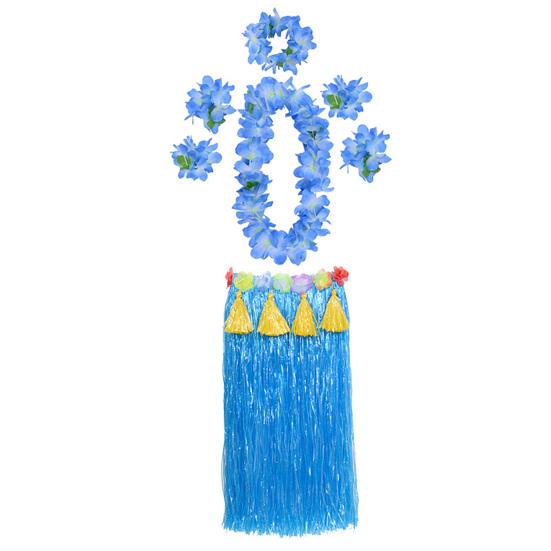 1 Set Hula Skirt High Elastic Eye-catching Plastic Fiber Hawaiian Hula Grass Skirt Set for Summer