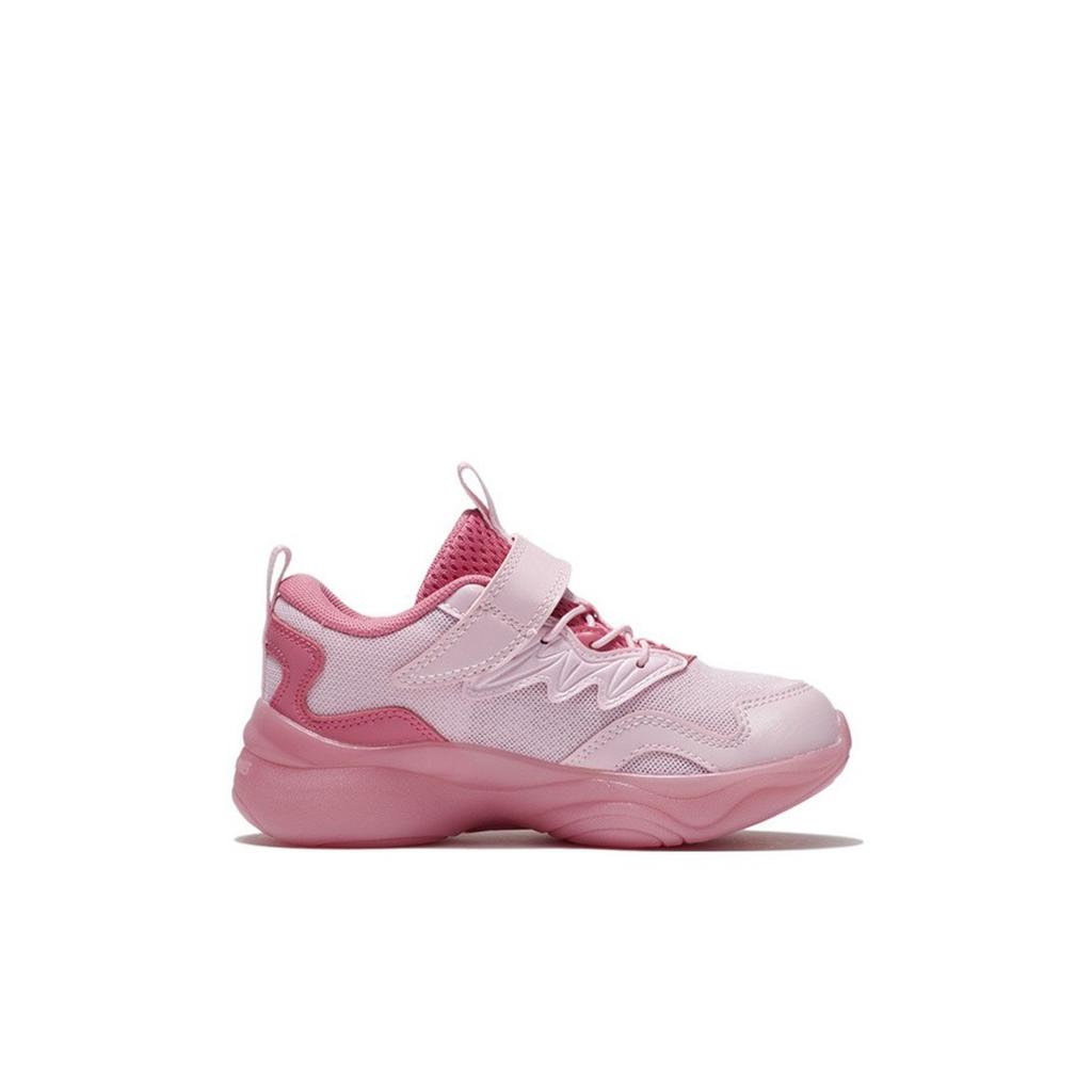 Li Ning Kids Comfortable Sports Non-Slip Shock Absorbing Wear-Resistant Low-Top Casual Shoes Kids Casual Shoes Pink YKNS012-4