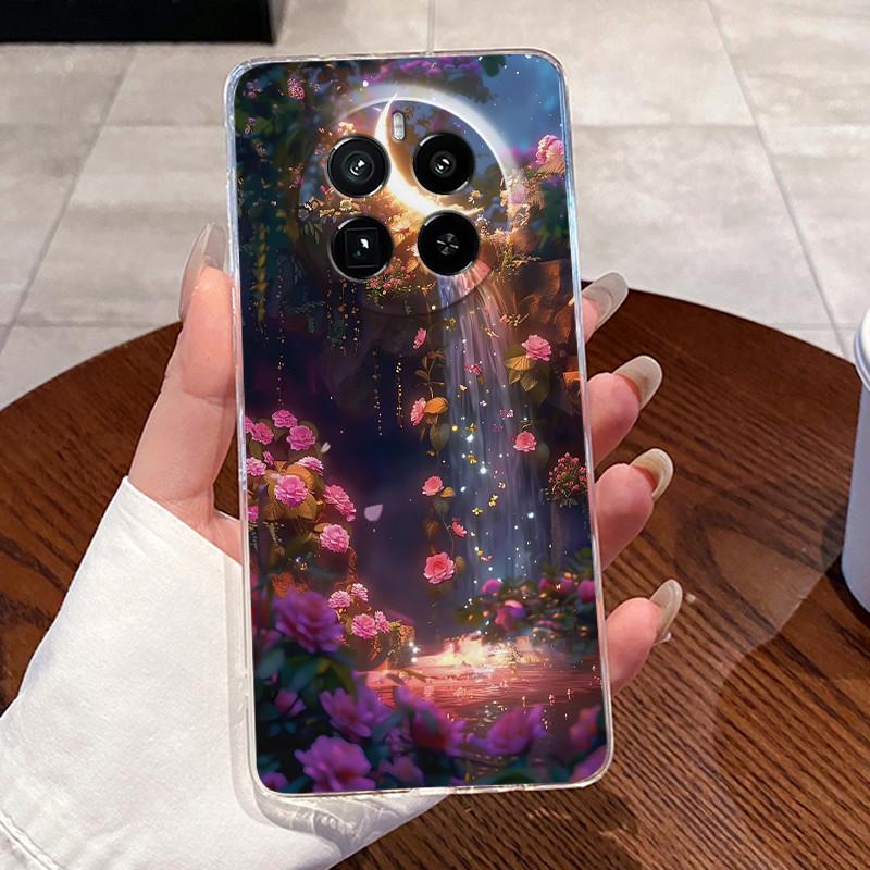 For Realme GT5 Pro Casing Clear Soft Silicone Love Heart Rabbit Cute Cartoon Back Cover for Realme GT 5 Pro 5G Phone Case Bumper