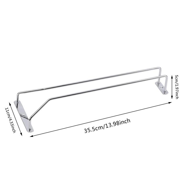 Red Wine Glass Goblets Hanger Racks Stainless Steel Shelving Organizer Upside Down Stemware Home Bar Pub Holders 2025 New