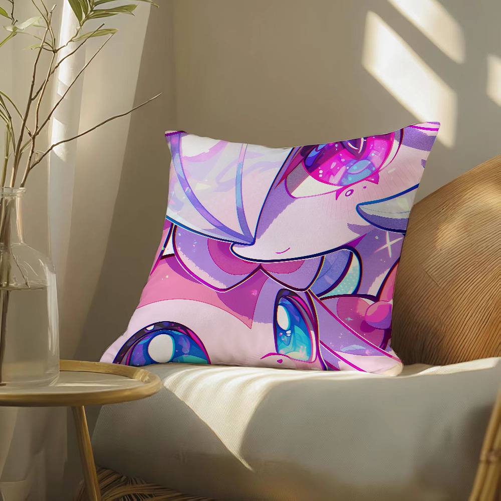 Pokemon Kalos Region Anime Plush Pillow Cover Soft Short Plush Cushion Cover For Sofa Bedroom Home Decor Gift