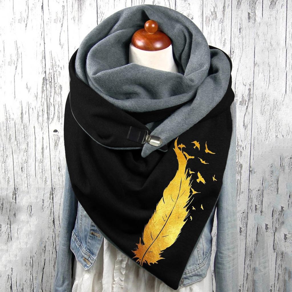 Шарф унисекс Шарфы на пуговицах с принтом Мягкий теплый шарф для лобового стекла